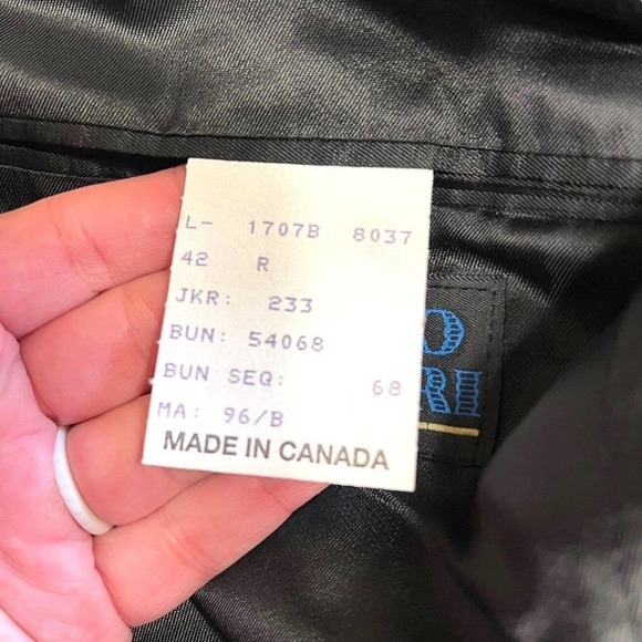 Campo Zanieri Designer Wool Sport Jacket Blazer Size 42R Black White Houndstooth - Picture 10 of 13